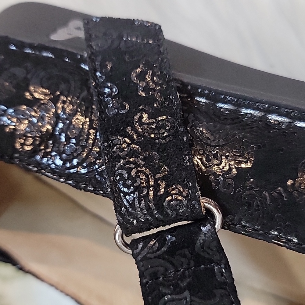 Alegria Jill Black Paisley Print  Mary Jane - Picture 6 of 13